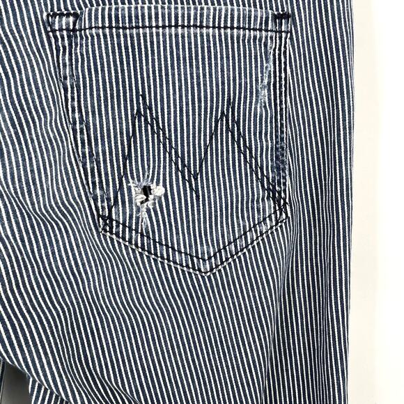 Mother Jeans The Vamp One The Road Destroy Conductor Strip Size 25 Cropped - Picture 8 of 11